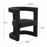 Ada Black Performance Boucle Chair