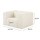 Tarra Fluffy Oversized Performance Corduroy Armchair