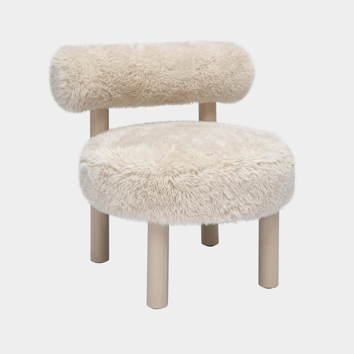 Carmel Contract-Grade Vegan Shearling Accent Chair
