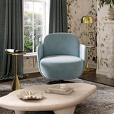 Solange Performance Velvet Swivel Accent Chair