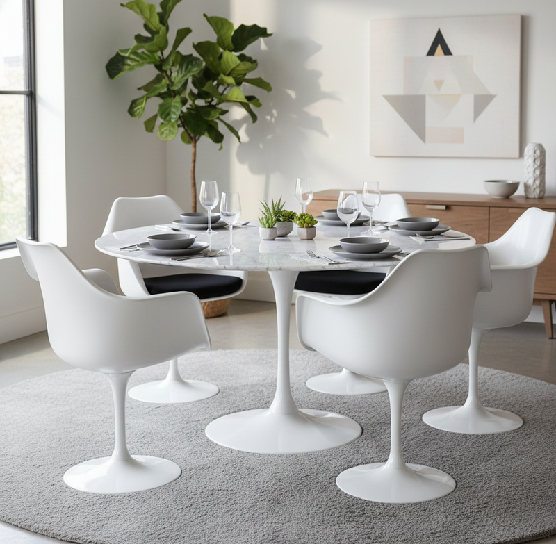 Modern Tulip W/Arm Chair