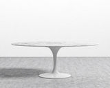 Pedestal Dining Table, Oval (Carrara Marble)
