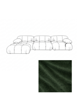 Calliope Velvet Modular Sofa with Ottoman