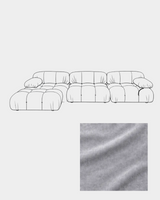 Calliope Velvet Modular Sofa with Ottoman