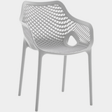 Mykonos Plastic Outdoor Patio Dining Chair Set of 4