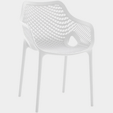 Mykonos Plastic Outdoor Patio Dining Chair Set of 4