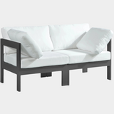 Nizuc Water Resistant Fabric Upholstered Outdoor Patio 2pc. Modular Loveseat