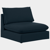 Mackenzie Linen Textured Fabric Upholstered Armless Modular Chair