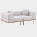 Laguna Resilient Water Resistant Fabric Upholstered Outdoor Patio 2pc. Modular Loveseat