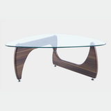 Sculptural Glass Coffee Table (Metal Hooks)