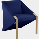 Rivet Velvet Upholstered Accent Chair