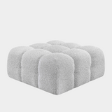 Ames Boucle Fabric Ottoman