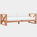 Anguilla Water Resistant Fabric Upholsetered Outdoor Patio Sofa
