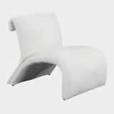 Mulberry Boucle Fabric Upholstered Accent Chair