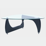 Sculptural Glass Coffee Table (Metal Hooks)