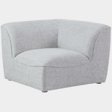Miramar Linen Textured Fabric Upholstered Corner Modular Chair