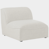 Miramar Linen Textured Fabric Upholstered Armless Modular Chair