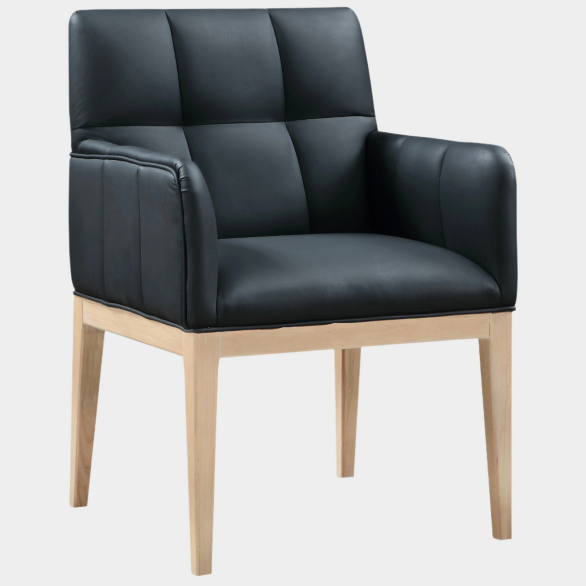 Adrian Vegan Leather Upholstered Dining Arm Chair Set of 2