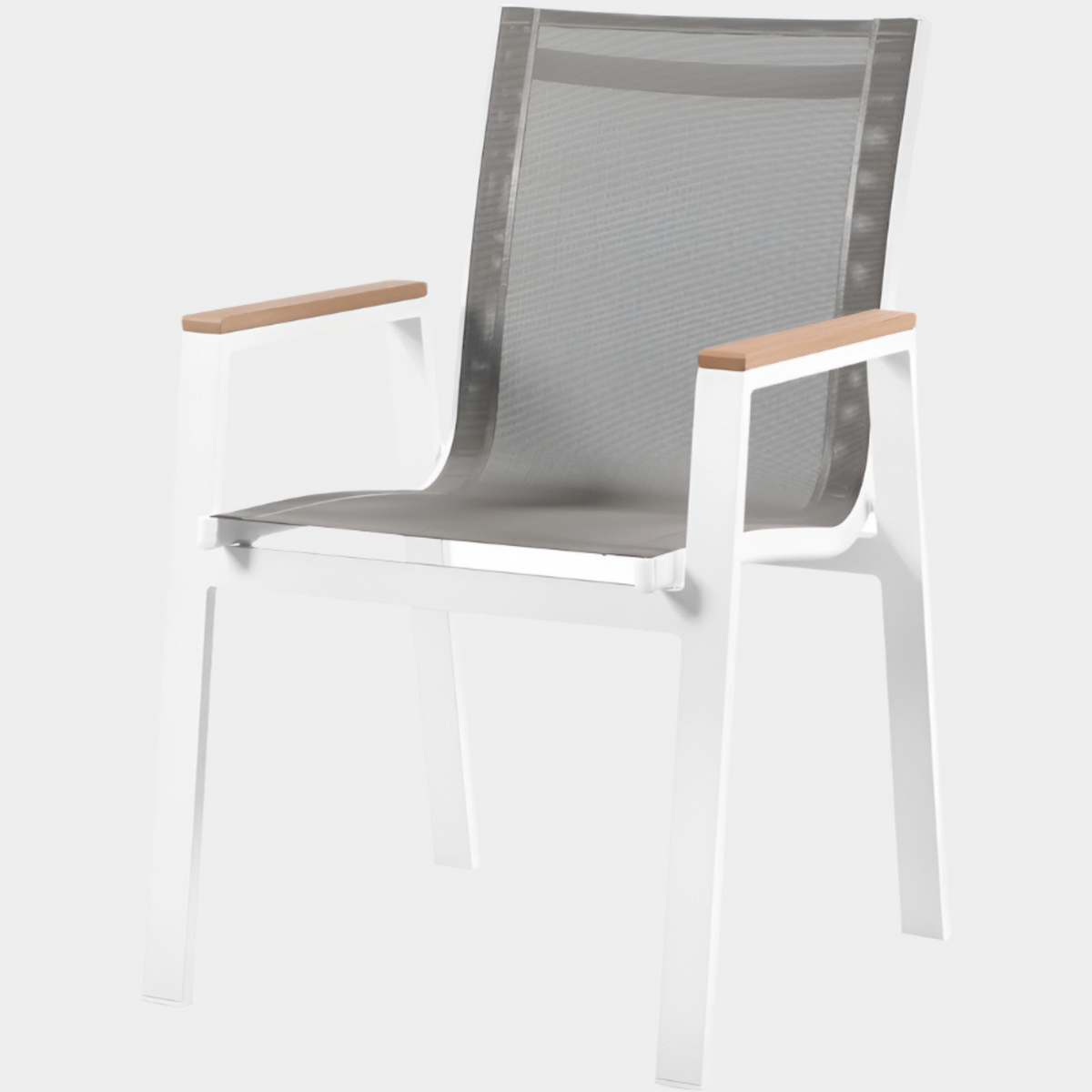 Nizuc Mesh Water Resistant Fabric Outdoor Patio Dining Arm Chair Set of 2