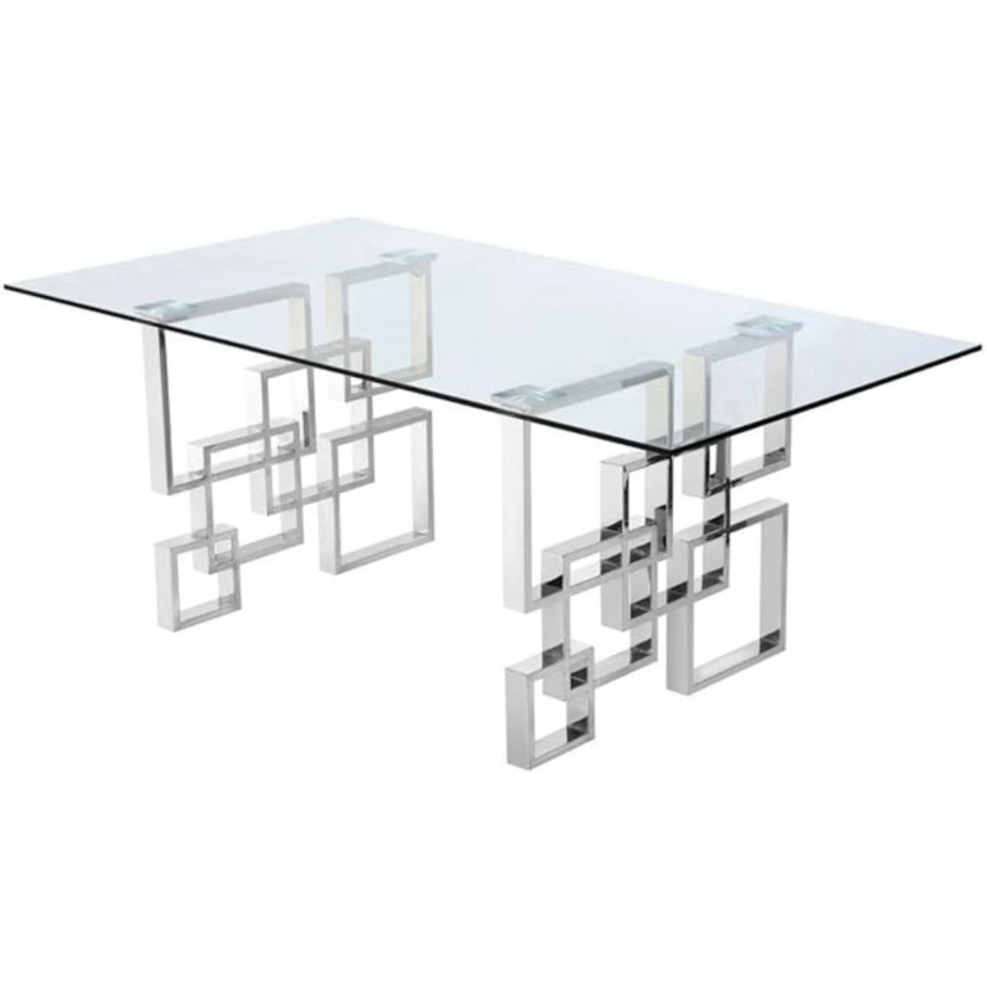 Silver Diva Glass Dining Table