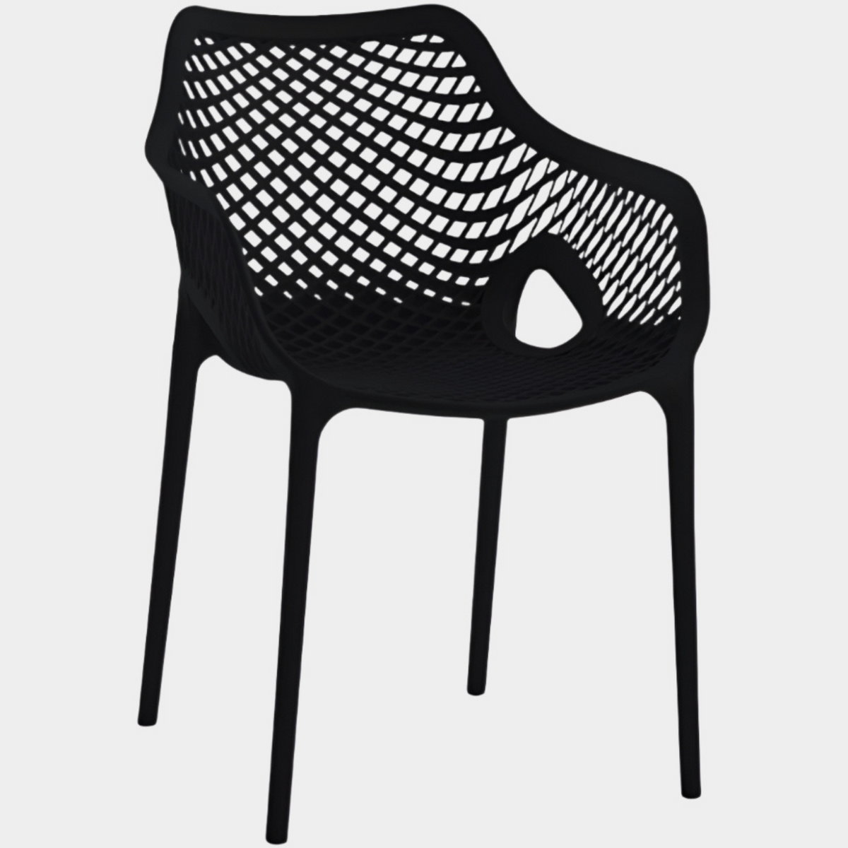 Mykonos Plastic Outdoor Patio Dining Chair Set of 4