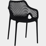 Mykonos Plastic Outdoor Patio Dining Chair Set of 4