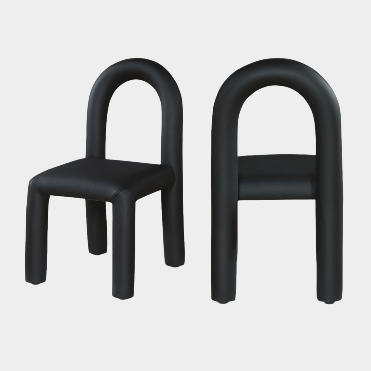 Amari Vegan Leather Upholstered Dining Chair Set of 2