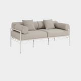 Portofino Resilient Water Repellent Fabric Upholstered Outdoor Patio Loveseat