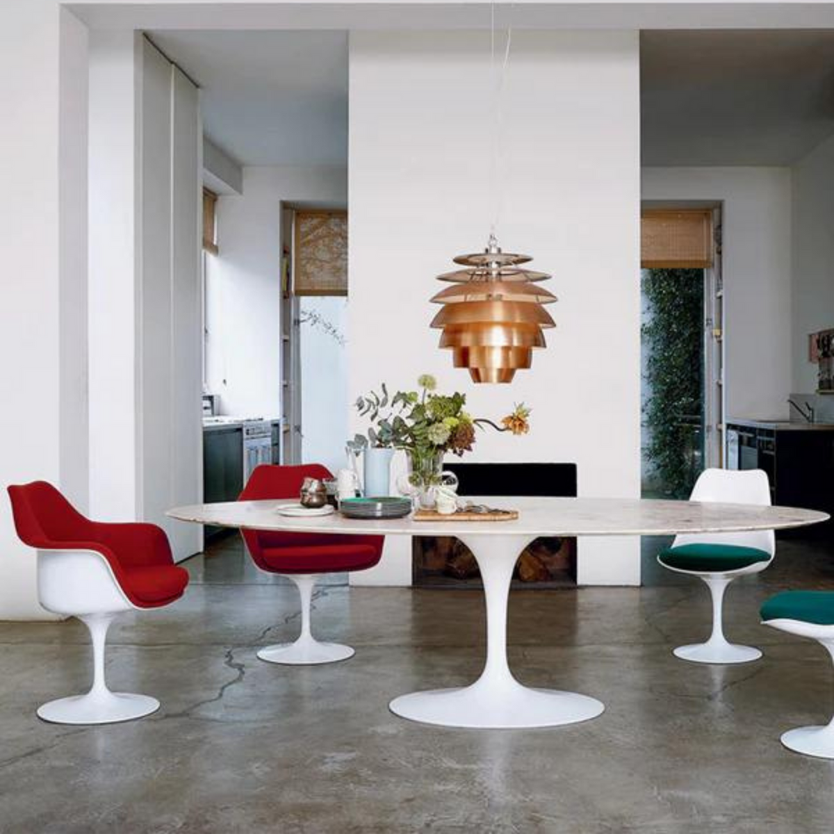 Oval Marble White Large Dining Table