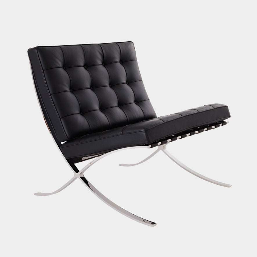 Criss-Cross Tufted Leather Chair