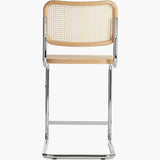 Cane Cantilever Counter Stool