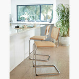 Cane Cantilever Counter Stool