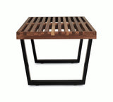 Slatted Wood Bench