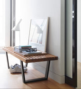 Slatted Wood Bench