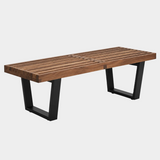 Slatted Wood Bench