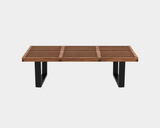 Slatted Wood Bench