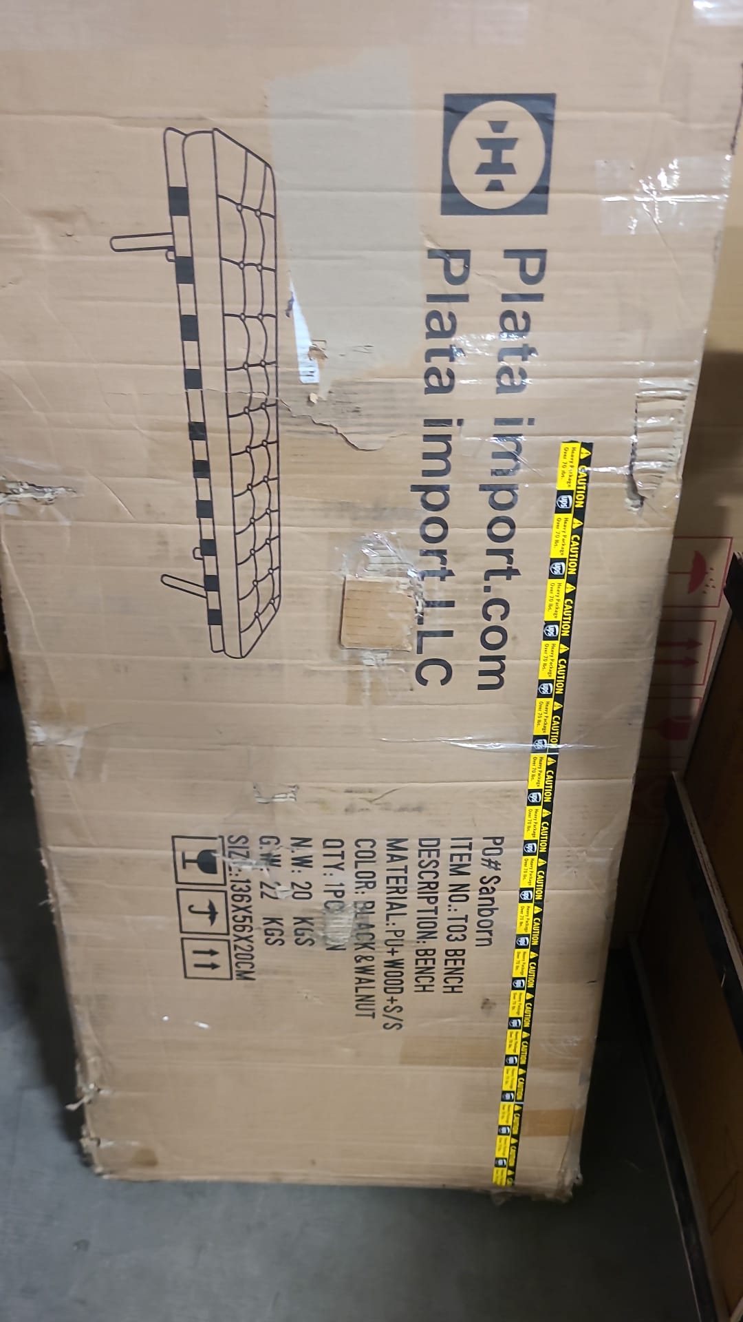 Barcelona Modern  Cross Bench (LOCAL PICKUP ONLY)