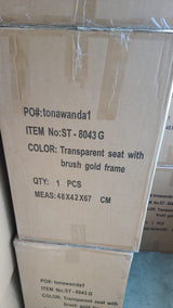 Sasha Stool Gold Acrylic Chole (LOCAL PICKUP ONLY)