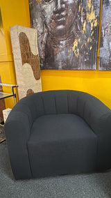 Swivel Boucle  Lounge Chair  (Warehouse Sale, local pickup only)