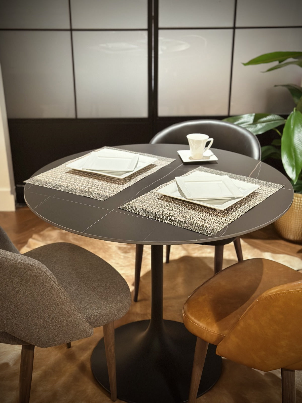 Black Abstrac Urban Dining Table