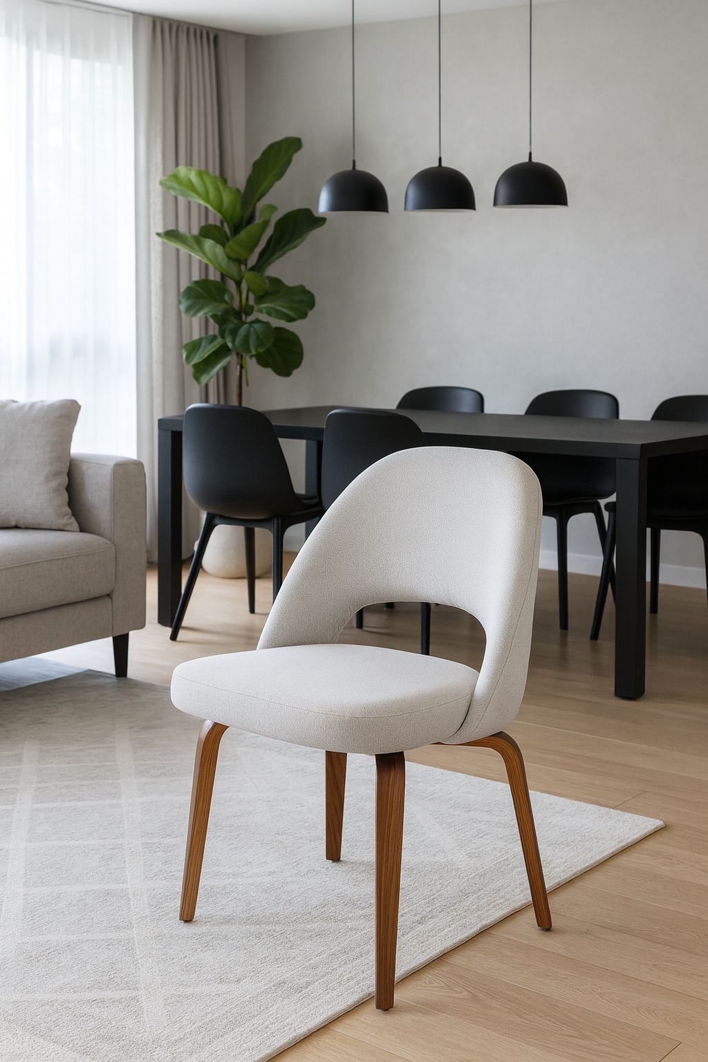 Modern Saarinen Fabric Dining Chair