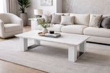 Rectangle Coffee Table (Faux Marble)  Chrome