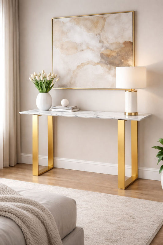 Rectangle Gold Console