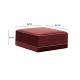 Willow Performance Velvet Modular Ottoman