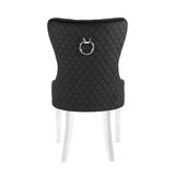 Wingback Chair (Diamond tufted back) (Stainless Steel Legs)