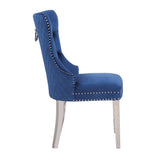 Wingback Chair (Diamond tufted back) (Stainless Steel Legs)
