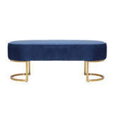 Modern Velvet /Gold Orchid Bench