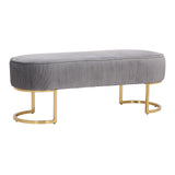 Modern Velvet /Gold Orchid Bench