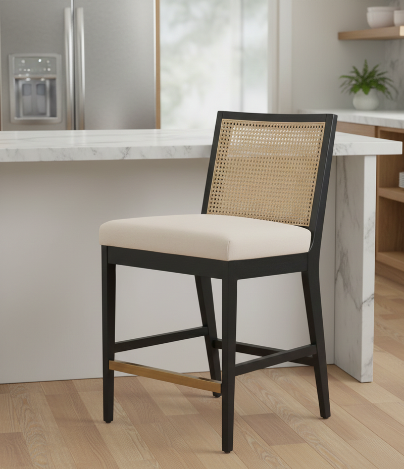 Antonia Cane Armless Stool