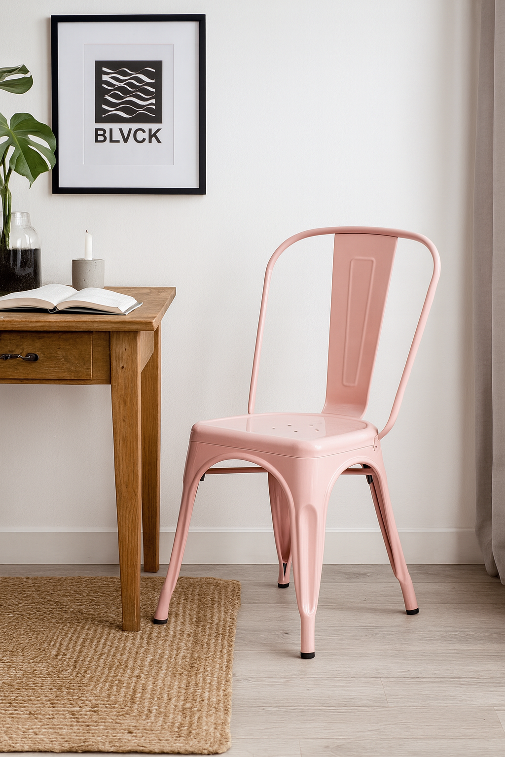 Tolix Armless Chair Pink (Warehouse Sale)
